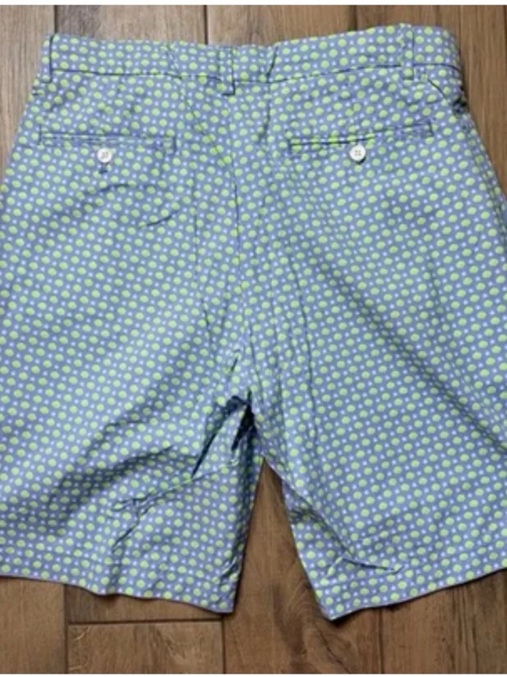 Polo Ralph Lauren Mens Golf Shorts Size 33 Seashell Starfish Print Blue Chino 9